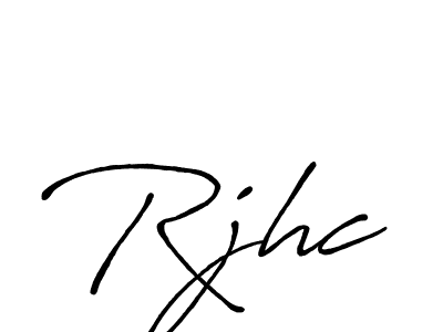 if you are searching for the best signature style for your name Rjhc. so please give up your signature search. here we have designed multiple signature styles  using Antro_Vectra_Bolder. Rjhc signature style 7 images and pictures png