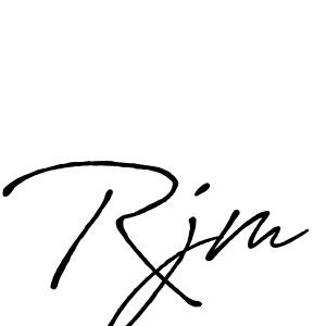 Also You can easily find your signature by using the search form. We will create Rjm name handwritten signature images for you free of cost using Antro_Vectra_Bolder sign style. Rjm signature style 7 images and pictures png