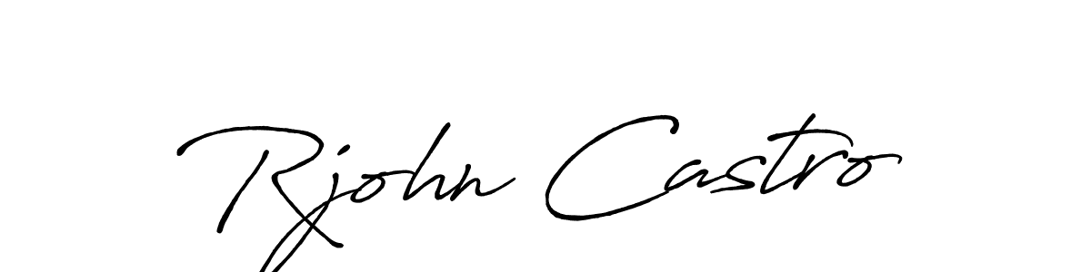 Use a signature maker to create a handwritten signature online. With this signature software, you can design (Antro_Vectra_Bolder) your own signature for name Rjohn Castro. Rjohn Castro signature style 7 images and pictures png