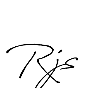 How to make Rjs signature? Antro_Vectra_Bolder is a professional autograph style. Create handwritten signature for Rjs name. Rjs signature style 7 images and pictures png
