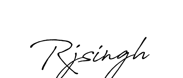 How to make Rjsingh name signature. Use Antro_Vectra_Bolder style for creating short signs online. This is the latest handwritten sign. Rjsingh signature style 7 images and pictures png