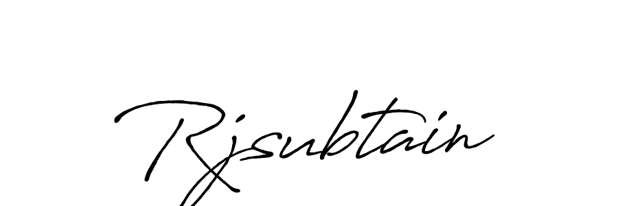 It looks lik you need a new signature style for name Rjsubtain. Design unique handwritten (Antro_Vectra_Bolder) signature with our free signature maker in just a few clicks. Rjsubtain signature style 7 images and pictures png