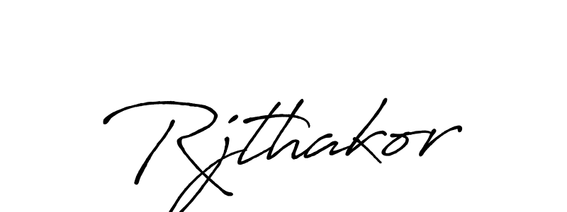 Rjthakor stylish signature style. Best Handwritten Sign (Antro_Vectra_Bolder) for my name. Handwritten Signature Collection Ideas for my name Rjthakor. Rjthakor signature style 7 images and pictures png