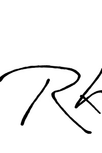 Make a beautiful signature design for name Rk. With this signature (Antro_Vectra_Bolder) style, you can create a handwritten signature for free. Rk signature style 7 images and pictures png