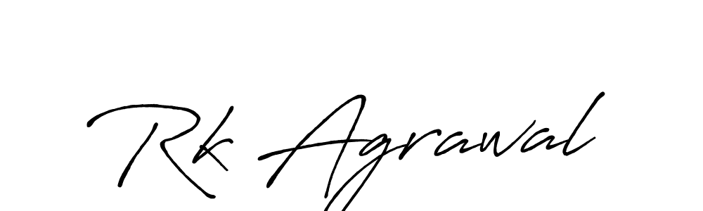 How to make Rk Agrawal name signature. Use Antro_Vectra_Bolder style for creating short signs online. This is the latest handwritten sign. Rk Agrawal signature style 7 images and pictures png