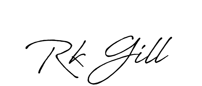 The best way (Antro_Vectra_Bolder) to make a short signature is to pick only two or three words in your name. The name Rk Gill include a total of six letters. For converting this name. Rk Gill signature style 7 images and pictures png