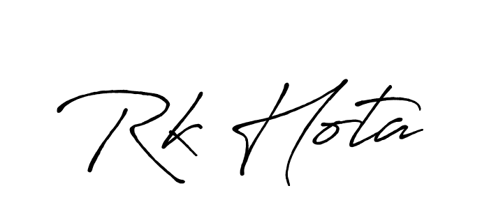 How to make Rk Hota signature? Antro_Vectra_Bolder is a professional autograph style. Create handwritten signature for Rk Hota name. Rk Hota signature style 7 images and pictures png