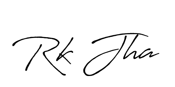 if you are searching for the best signature style for your name Rk Jha. so please give up your signature search. here we have designed multiple signature styles  using Antro_Vectra_Bolder. Rk Jha signature style 7 images and pictures png