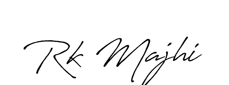 How to make Rk Majhi name signature. Use Antro_Vectra_Bolder style for creating short signs online. This is the latest handwritten sign. Rk Majhi signature style 7 images and pictures png