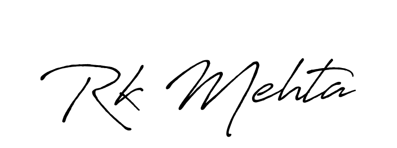 How to make Rk Mehta signature? Antro_Vectra_Bolder is a professional autograph style. Create handwritten signature for Rk Mehta name. Rk Mehta signature style 7 images and pictures png