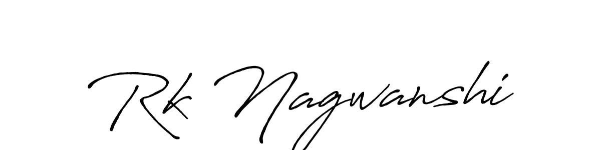 Use a signature maker to create a handwritten signature online. With this signature software, you can design (Antro_Vectra_Bolder) your own signature for name Rk Nagwanshi. Rk Nagwanshi signature style 7 images and pictures png