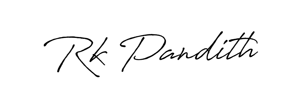 How to make Rk Pandith signature? Antro_Vectra_Bolder is a professional autograph style. Create handwritten signature for Rk Pandith name. Rk Pandith signature style 7 images and pictures png