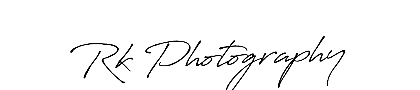 Rk Photography stylish signature style. Best Handwritten Sign (Antro_Vectra_Bolder) for my name. Handwritten Signature Collection Ideas for my name Rk Photography. Rk Photography signature style 7 images and pictures png