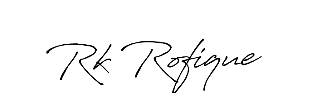 Rk Rofique stylish signature style. Best Handwritten Sign (Antro_Vectra_Bolder) for my name. Handwritten Signature Collection Ideas for my name Rk Rofique. Rk Rofique signature style 7 images and pictures png