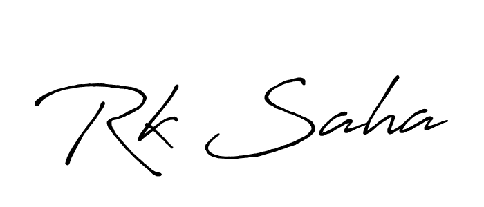 Use a signature maker to create a handwritten signature online. With this signature software, you can design (Antro_Vectra_Bolder) your own signature for name Rk Saha. Rk Saha signature style 7 images and pictures png
