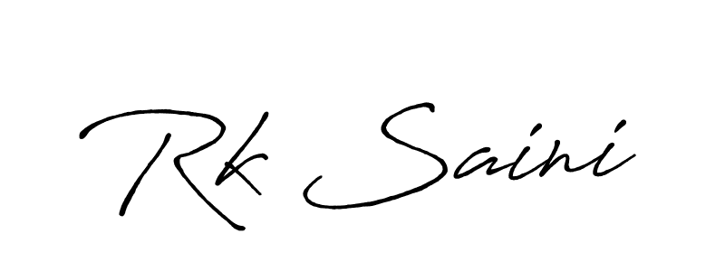 Also You can easily find your signature by using the search form. We will create Rk Saini name handwritten signature images for you free of cost using Antro_Vectra_Bolder sign style. Rk Saini signature style 7 images and pictures png