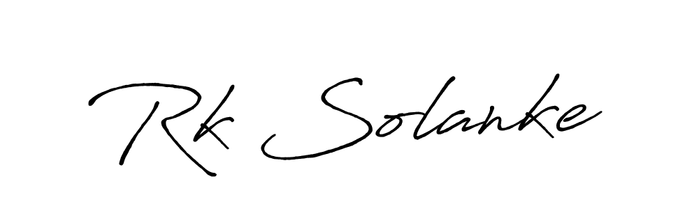 Use a signature maker to create a handwritten signature online. With this signature software, you can design (Antro_Vectra_Bolder) your own signature for name Rk Solanke. Rk Solanke signature style 7 images and pictures png