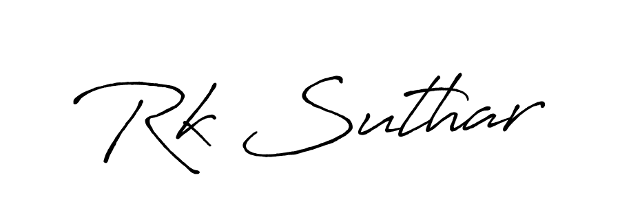 This is the best signature style for the Rk Suthar name. Also you like these signature font (Antro_Vectra_Bolder). Mix name signature. Rk Suthar signature style 7 images and pictures png