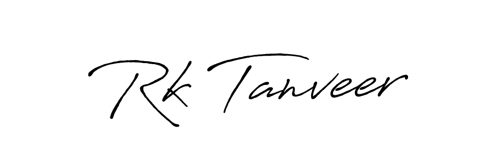 Also You can easily find your signature by using the search form. We will create Rk Tanveer name handwritten signature images for you free of cost using Antro_Vectra_Bolder sign style. Rk Tanveer signature style 7 images and pictures png