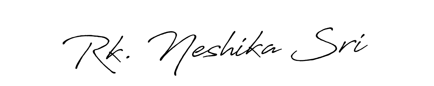 Use a signature maker to create a handwritten signature online. With this signature software, you can design (Antro_Vectra_Bolder) your own signature for name Rk. Neshika Sri. Rk. Neshika Sri signature style 7 images and pictures png