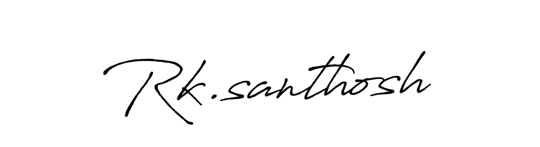 Make a beautiful signature design for name Rk.santhosh. Use this online signature maker to create a handwritten signature for free. Rk.santhosh signature style 7 images and pictures png