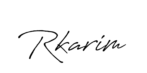 Design your own signature with our free online signature maker. With this signature software, you can create a handwritten (Antro_Vectra_Bolder) signature for name Rkarim. Rkarim signature style 7 images and pictures png
