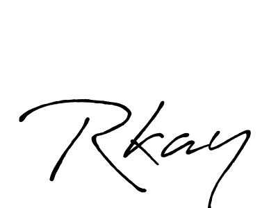 Create a beautiful signature design for name Rkay. With this signature (Antro_Vectra_Bolder) fonts, you can make a handwritten signature for free. Rkay signature style 7 images and pictures png