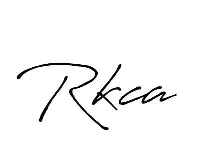 How to make Rkca signature? Antro_Vectra_Bolder is a professional autograph style. Create handwritten signature for Rkca name. Rkca signature style 7 images and pictures png