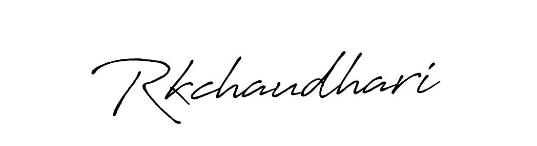 Design your own signature with our free online signature maker. With this signature software, you can create a handwritten (Antro_Vectra_Bolder) signature for name Rkchaudhari. Rkchaudhari signature style 7 images and pictures png