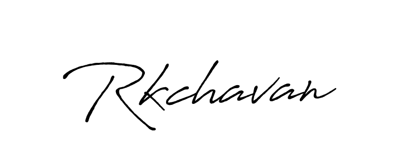 Create a beautiful signature design for name Rkchavan. With this signature (Antro_Vectra_Bolder) fonts, you can make a handwritten signature for free. Rkchavan signature style 7 images and pictures png