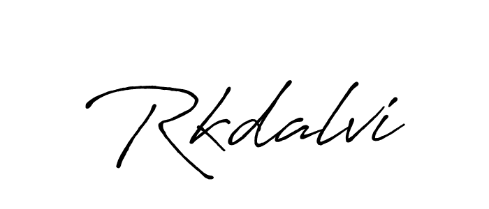 Create a beautiful signature design for name Rkdalvi. With this signature (Antro_Vectra_Bolder) fonts, you can make a handwritten signature for free. Rkdalvi signature style 7 images and pictures png