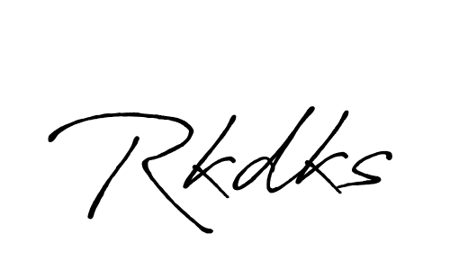 How to make Rkdks signature? Antro_Vectra_Bolder is a professional autograph style. Create handwritten signature for Rkdks name. Rkdks signature style 7 images and pictures png