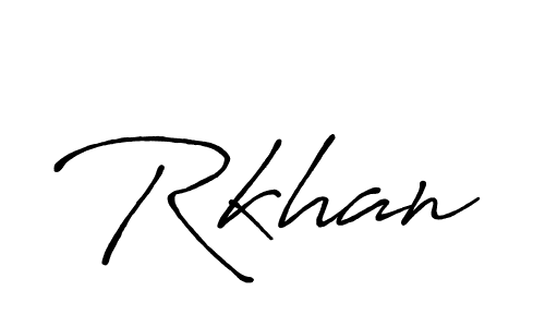 Design your own signature with our free online signature maker. With this signature software, you can create a handwritten (Antro_Vectra_Bolder) signature for name Rkhan. Rkhan signature style 7 images and pictures png