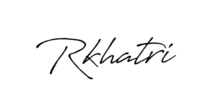 Use a signature maker to create a handwritten signature online. With this signature software, you can design (Antro_Vectra_Bolder) your own signature for name Rkhatri. Rkhatri signature style 7 images and pictures png