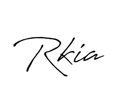 if you are searching for the best signature style for your name Rkia. so please give up your signature search. here we have designed multiple signature styles  using Antro_Vectra_Bolder. Rkia signature style 7 images and pictures png