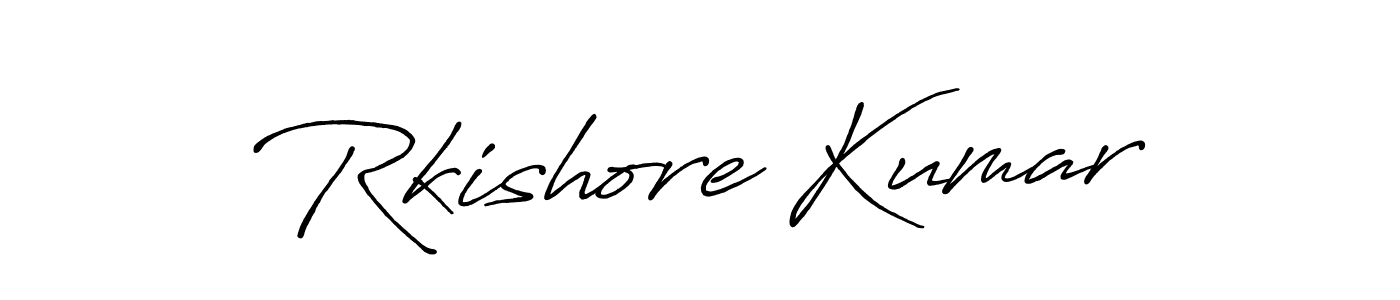 How to make Rkishore Kumar signature? Antro_Vectra_Bolder is a professional autograph style. Create handwritten signature for Rkishore Kumar name. Rkishore Kumar signature style 7 images and pictures png