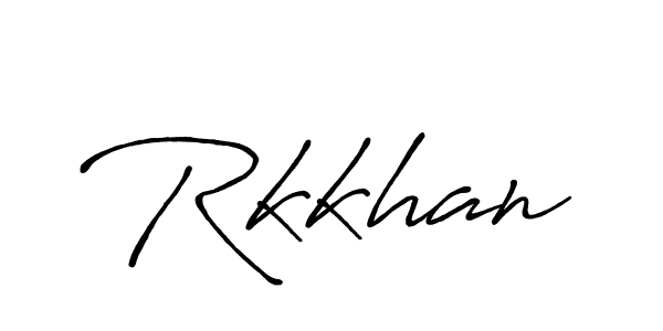 Design your own signature with our free online signature maker. With this signature software, you can create a handwritten (Antro_Vectra_Bolder) signature for name Rkkhan. Rkkhan signature style 7 images and pictures png