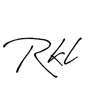 How to make Rkl signature? Antro_Vectra_Bolder is a professional autograph style. Create handwritten signature for Rkl name. Rkl signature style 7 images and pictures png