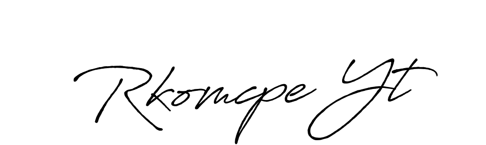 Create a beautiful signature design for name Rkomcpe Yt. With this signature (Antro_Vectra_Bolder) fonts, you can make a handwritten signature for free. Rkomcpe Yt signature style 7 images and pictures png