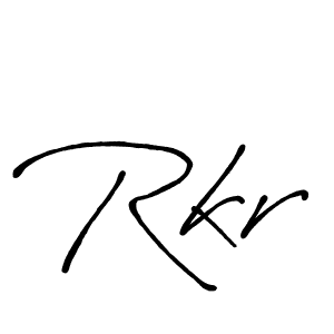 How to make Rkr name signature. Use Antro_Vectra_Bolder style for creating short signs online. This is the latest handwritten sign. Rkr signature style 7 images and pictures png