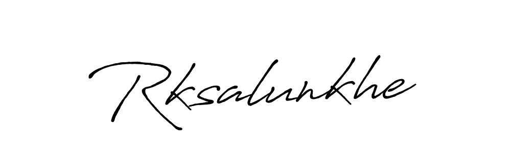 The best way (Antro_Vectra_Bolder) to make a short signature is to pick only two or three words in your name. The name Rksalunkhe include a total of six letters. For converting this name. Rksalunkhe signature style 7 images and pictures png