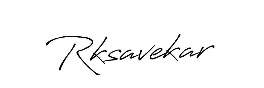 Use a signature maker to create a handwritten signature online. With this signature software, you can design (Antro_Vectra_Bolder) your own signature for name Rksavekar. Rksavekar signature style 7 images and pictures png