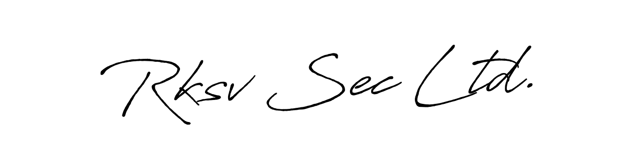 Rksv Sec Ltd. stylish signature style. Best Handwritten Sign (Antro_Vectra_Bolder) for my name. Handwritten Signature Collection Ideas for my name Rksv Sec Ltd.. Rksv Sec Ltd. signature style 7 images and pictures png