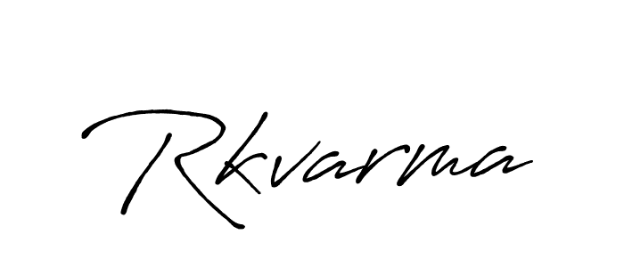 Design your own signature with our free online signature maker. With this signature software, you can create a handwritten (Antro_Vectra_Bolder) signature for name Rkvarma. Rkvarma signature style 7 images and pictures png