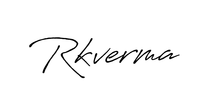 How to make Rkverma signature? Antro_Vectra_Bolder is a professional autograph style. Create handwritten signature for Rkverma name. Rkverma signature style 7 images and pictures png