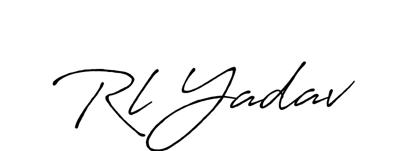 Design your own signature with our free online signature maker. With this signature software, you can create a handwritten (Antro_Vectra_Bolder) signature for name Rl Yadav. Rl Yadav signature style 7 images and pictures png