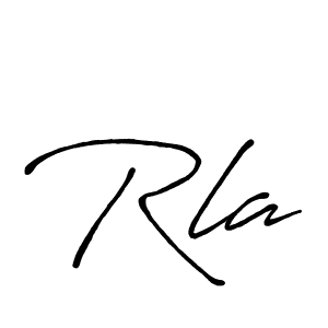 How to make Rla signature? Antro_Vectra_Bolder is a professional autograph style. Create handwritten signature for Rla name. Rla signature style 7 images and pictures png