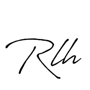 Create a beautiful signature design for name Rlh. With this signature (Antro_Vectra_Bolder) fonts, you can make a handwritten signature for free. Rlh signature style 7 images and pictures png