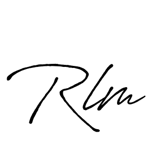 Create a beautiful signature design for name Rlm. With this signature (Antro_Vectra_Bolder) fonts, you can make a handwritten signature for free. Rlm signature style 7 images and pictures png