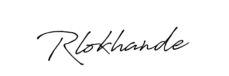 Use a signature maker to create a handwritten signature online. With this signature software, you can design (Antro_Vectra_Bolder) your own signature for name Rlokhande. Rlokhande signature style 7 images and pictures png